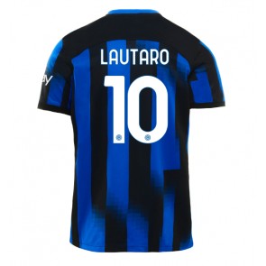 Inter Milan Lautaro Martinez #10 Replika Hjemmebanetrøje 2023-24 Kortærmet